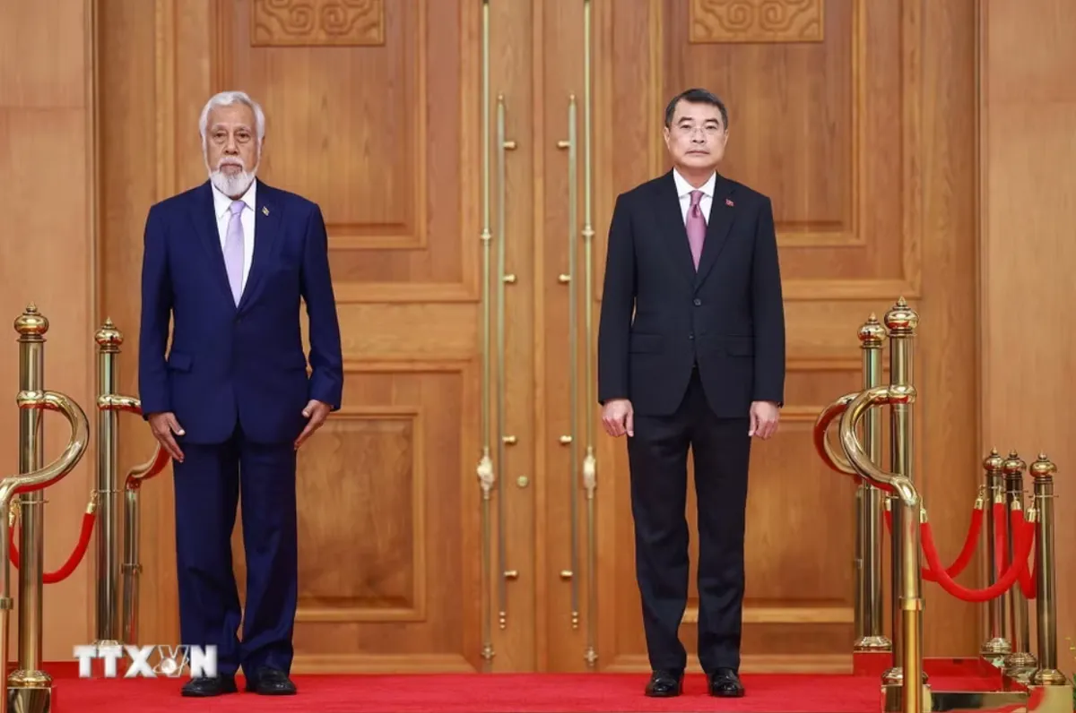 Thủ tướng L&ecirc; Minh Hưng chủ tr&igrave; lễ đ&oacute;n ch&iacute;nh thức Thủ tướng Timor-Leste - Ảnh 1.