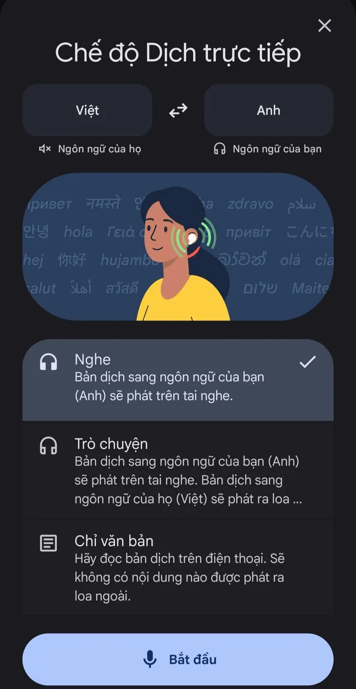 Google mang t&iacute;nh năng phi&ecirc;n dịch giọng n&oacute;i thời gian thực đến Việt Nam, hỗ trợ hơn 70 ng&ocirc;n ngữ- Ảnh 1.