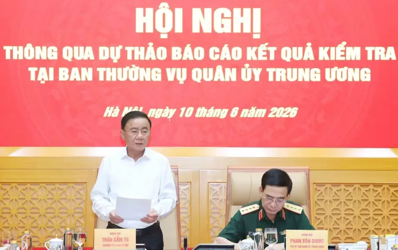 Thông qua dự thảo báo cáo kết quả kiểm tra tại Ban Thường vụ Quân ủy Trung ương - Ảnh 1.