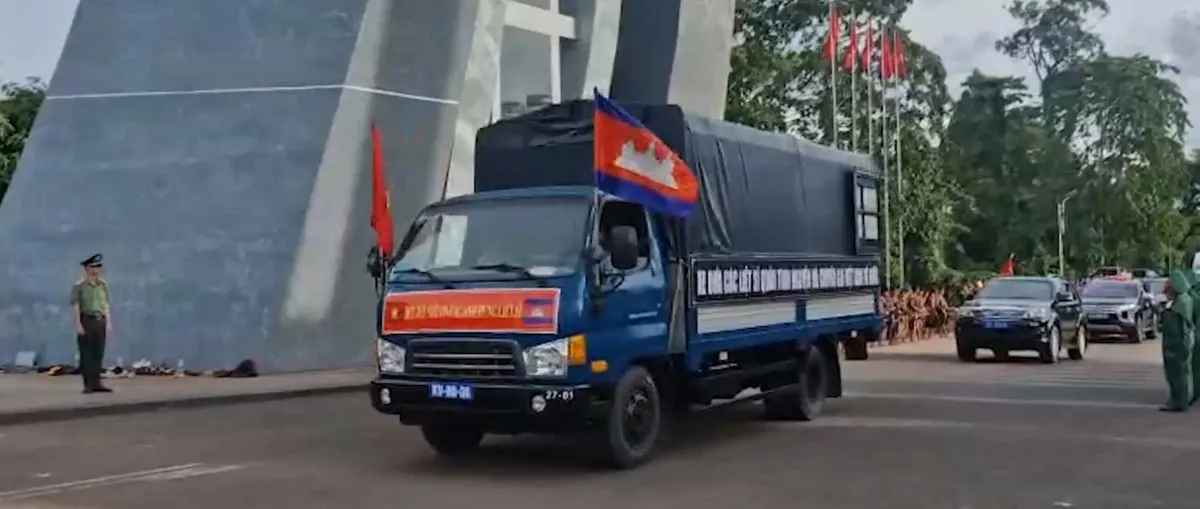 Gia Lai: Đón 18 hài cốt liệt sĩ quy tập tại Campuchia trở về đất mẹ- Ảnh 1. Gia Lai: Đón 18 hài cốt liệt sĩ quy tập tại Campuchia trở về đất mẹ- Ảnh 1.