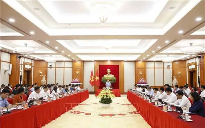 Tổng Bí thư, Chủ tịch nước Tô Lâm chủ trì cuộc làm việc với ngành Giáo dục và Đào tạo. Ảnh: Thống Nhất/TTXVN
