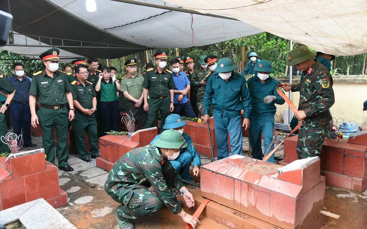 Khởi động chiến dịch lấy mẫu ADN, 'trả lại tên' cho các anh hùng liệt sĩ tại Thái Nguyên. Ảnh: Duy Đức