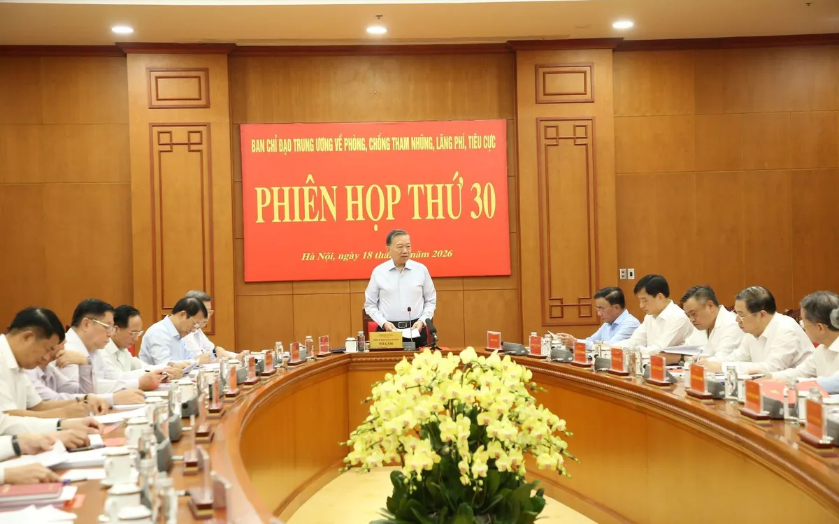 Tổng Bí thư, Chủ tịch nước Tô Lâm phát biểu chỉ đạo tại Phiên họp. Ảnh: ĐCSVN