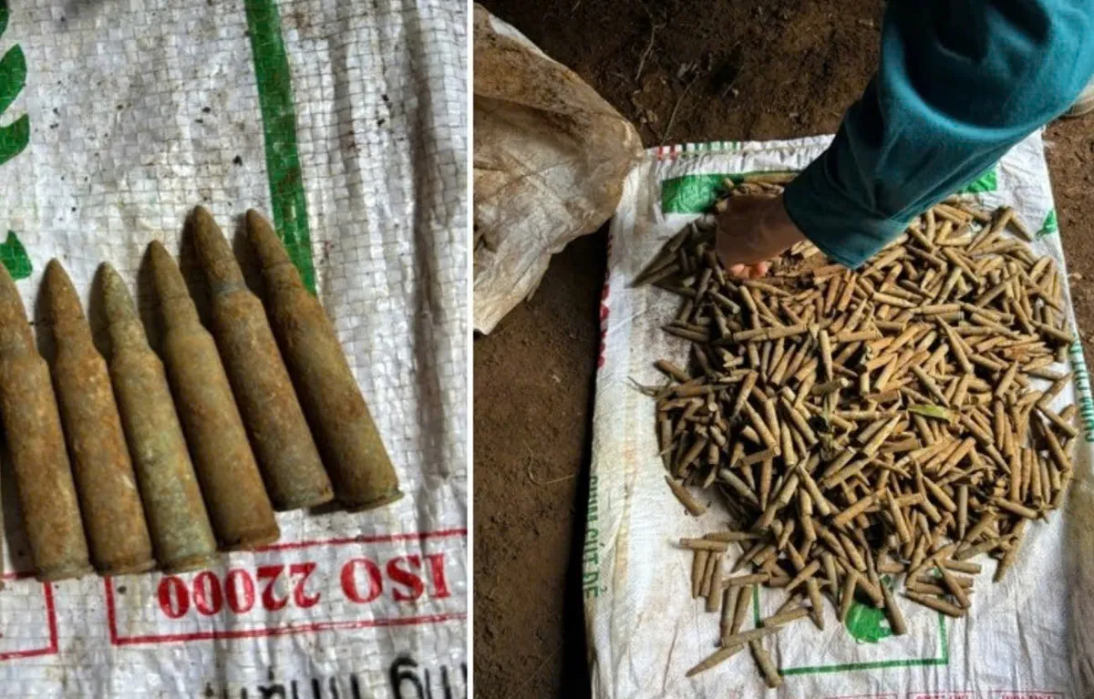 L&acirc;m Đồng: Ph&aacute;t hiện hơn 1.100 vi&ecirc;n đạn khi đ&agrave;o hố trồng c&agrave; ph&ecirc;- Ảnh 1.