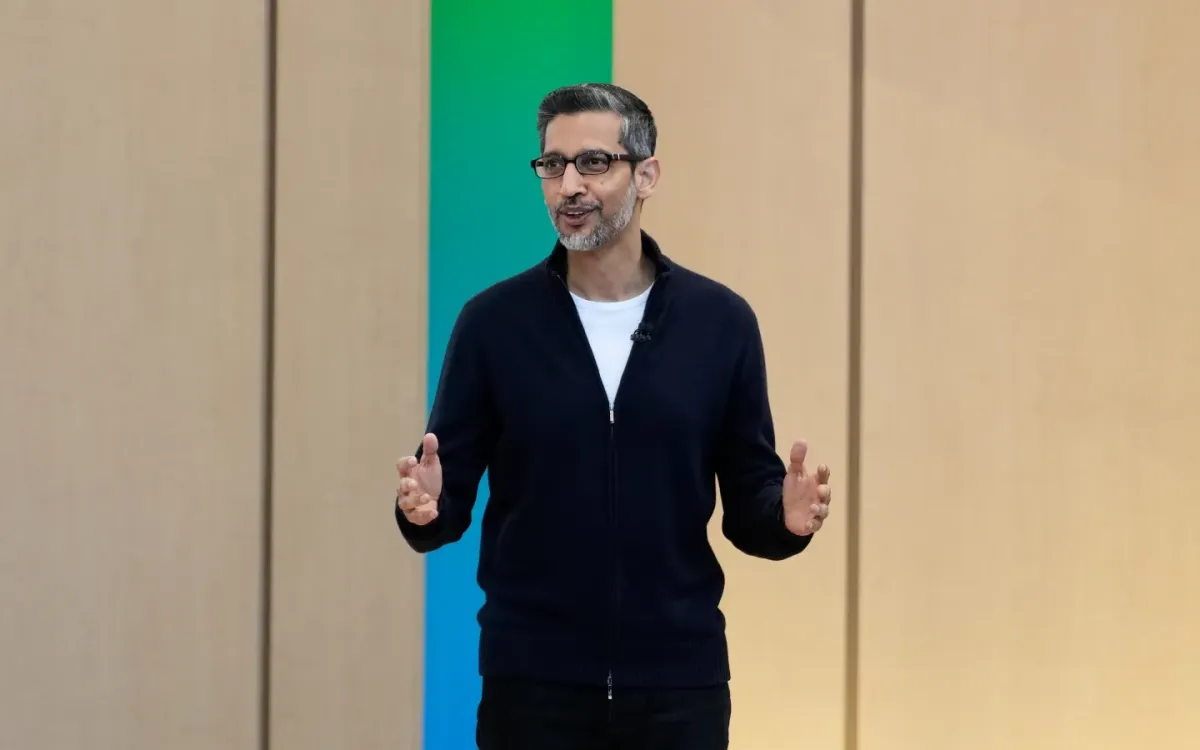 Giám đốc điều hành Alphabet Sundar Pichai phát biểu tại sự kiện Google I/O ở California ngày 19/5/2026. (Ảnh: AP)
