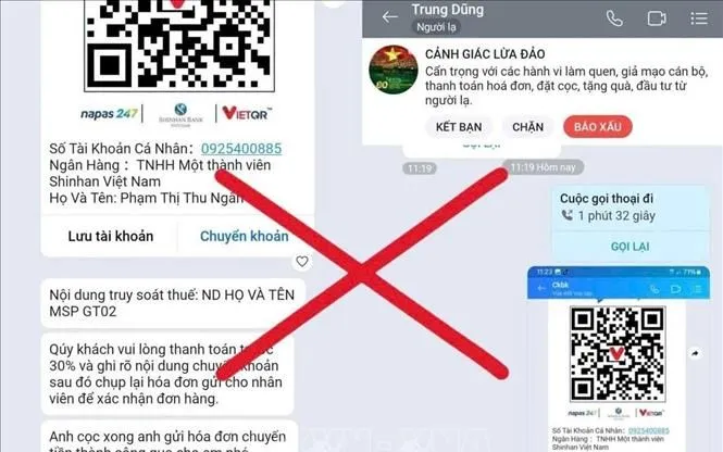 Tang vật vụ lừa đảo cọc tiền vận chuyển trên không gian mạng. Ảnh: TTXVN