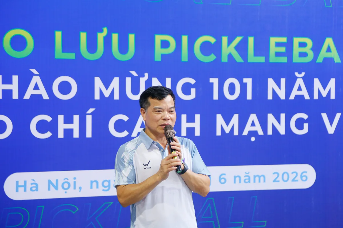 Giao lưu pickleball ch&agrave;o mừng 101 năm Ng&agrave;y B&aacute;o ch&iacute; C&aacute;ch mạng Việt Nam  - Ảnh 2.