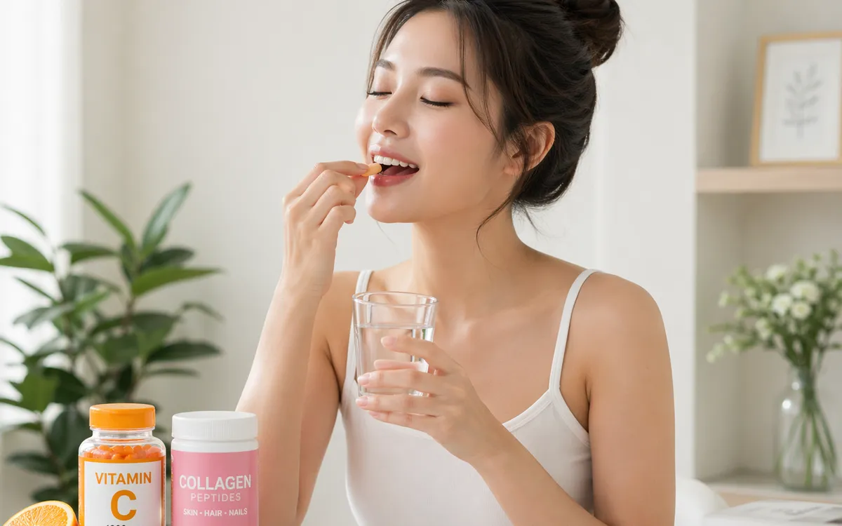 Uống collagen mỗi ng&agrave;y nhưng da kh&ocirc;ng cải thiện: V&igrave; sao hiệu quả kh&ocirc;ng như kỳ vọng?- Ảnh 1.