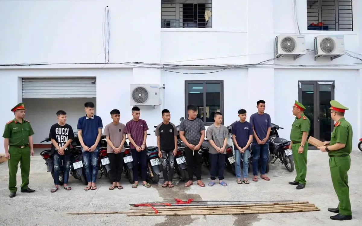 Từ lời hẹn tr&ecirc;n TikTok đến cuộc hỗn chiến trong đ&ecirc;m, 10 thanh thiếu ni&ecirc;n Ph&uacute; Thọ bị khởi tố- Ảnh 1.