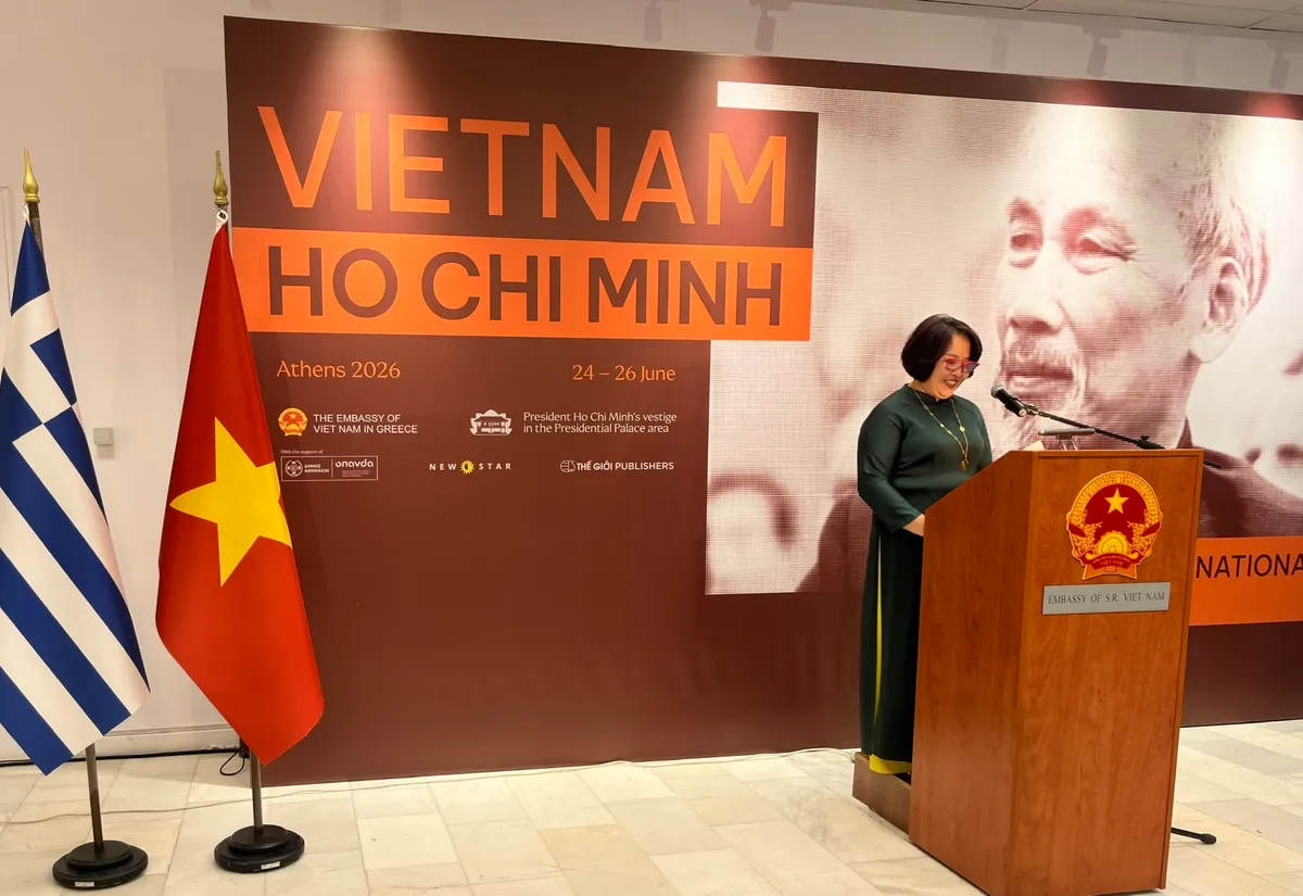 Trưng b&agrave;y triển l&atilde;m về Chủ tịch Hồ Ch&iacute; Minh v&agrave; Ng&agrave;y Văn h&oacute;a Việt Nam tại Hy Lạp - Ảnh 3.