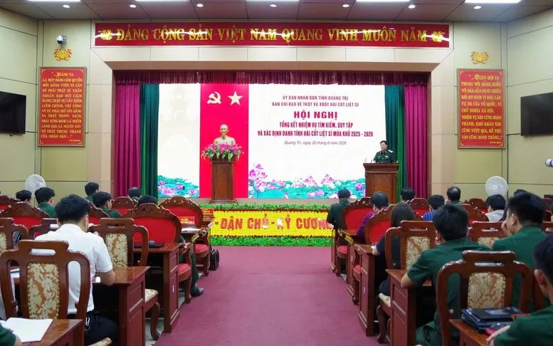 Quảng Trị tổng kết thực hiện nhiệm vụ tìm kiếm, quy tập và xác định danh tính hài cốt liệt sĩ mùa khô 2025 – 2026 - Ảnh: VGP
