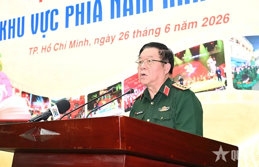 Đại tướng Nguyễn Trọng Nghĩa chủ tr&igrave; gặp mặt đại biểu văn nghệ sĩ khu vực ph&iacute;a Nam - Ảnh 2.