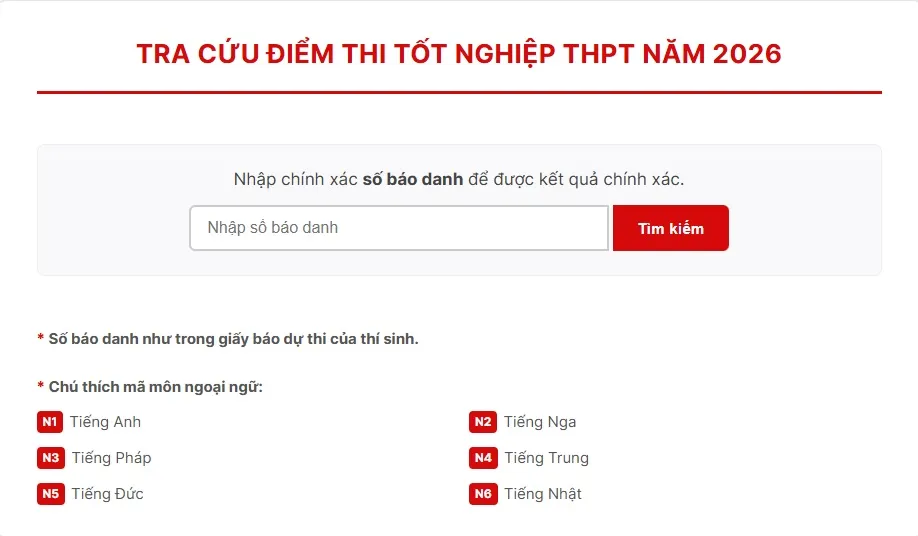 Tra cứu điểm thi tốt nghiệp THPT năm 2026 dễ d&agrave;ng tr&ecirc;n Thời b&aacute;o VTV - Ảnh 1.