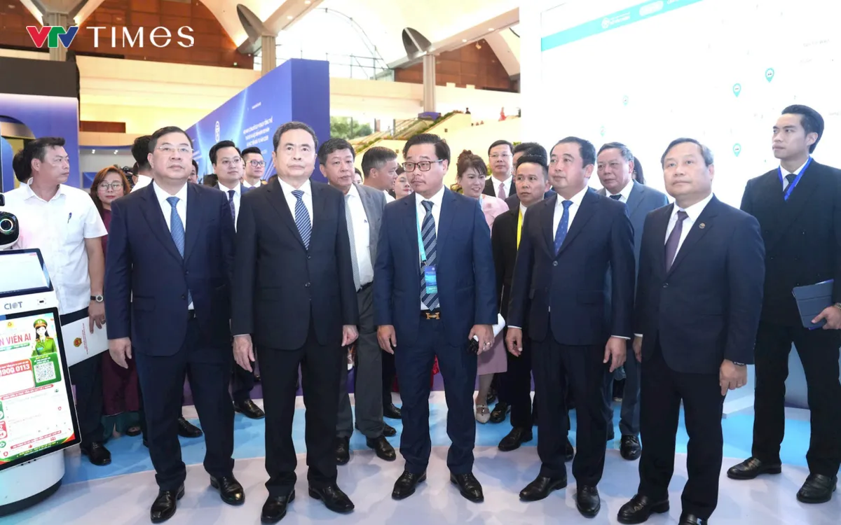 Chủ tịch Quốc hội Trần Thanh Mẫn dự Hội nghị công bố Quy hoạch tổng thể Thủ đô Hà Nội tầm nhìn 100 năm. Ảnh: Nguyễn Cung.