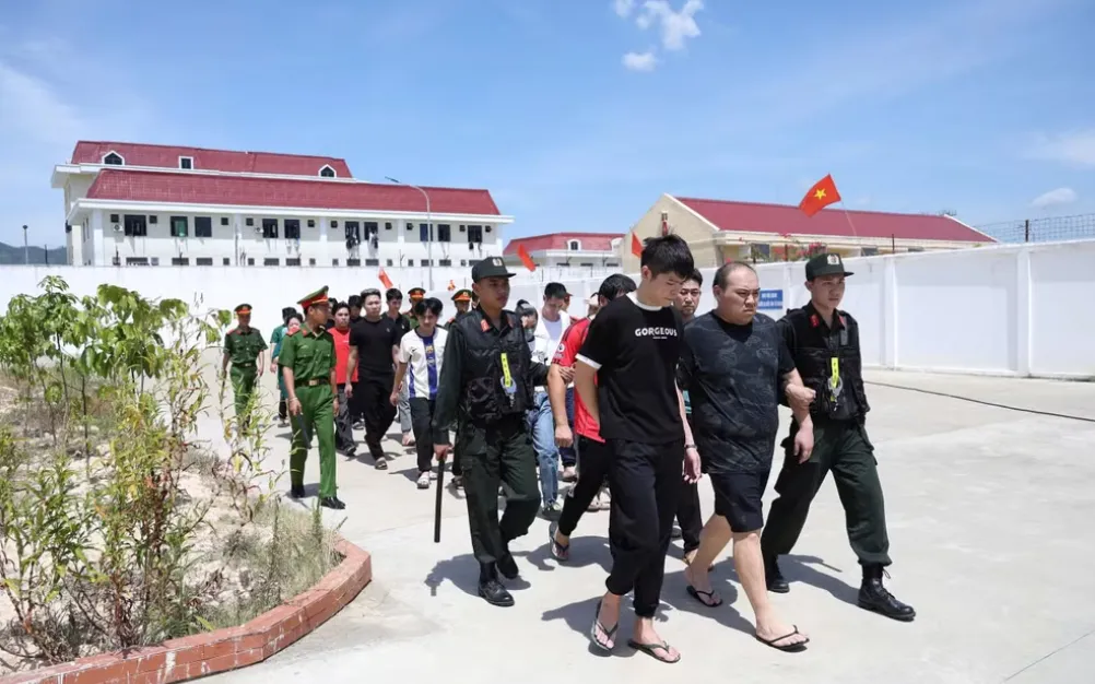 Các đối tượng trong đường dây phạm tội. Ảnh: Công an Hà Tĩnh