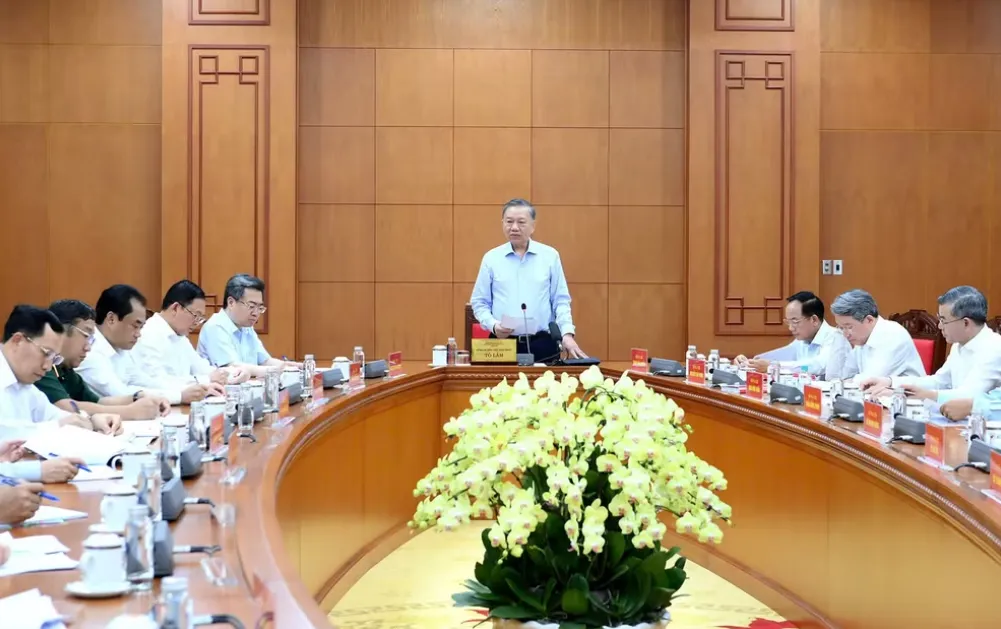 Tổng B&iacute; thư, Chủ tịch nước T&ocirc; L&acirc;m: Ph&ograve;ng, chống thi&ecirc;n tai l&agrave; cấu phần của ph&aacute;t triển bền vững - Ảnh 1.