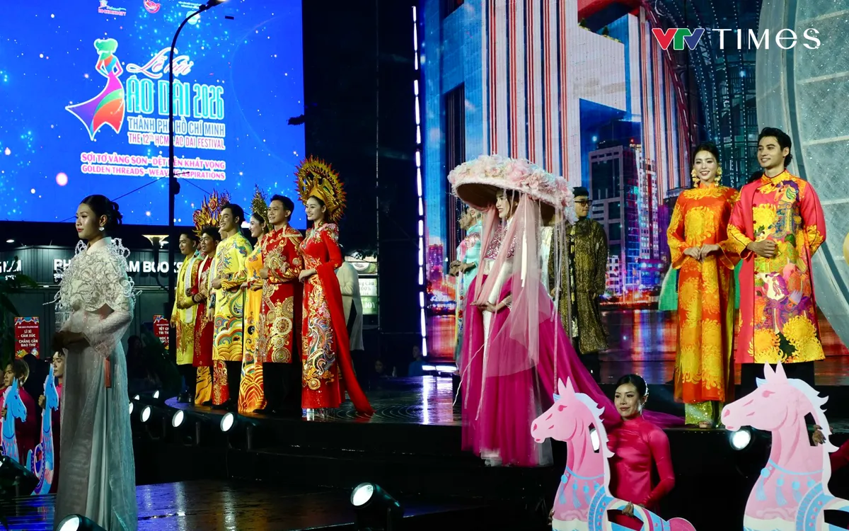 Lễ hội Áo dài TP Hồ Chí Minh. (Ảnh: Thu Trang)