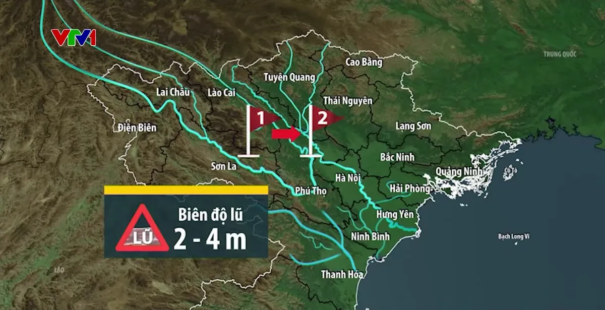 Bắc Bộ: Mưa lớn k&eacute;o d&agrave;i, cảnh b&aacute;o ngập lụt v&ugrave;ng trũng thấp - Ảnh 2.