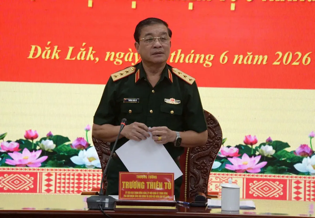 Bộ Quốc ph&ograve;ng kiểm tra to&agrave;n diện nhiệm vụ 6 th&aacute;ng đầu năm tại Bộ CHQS tỉnh Đắk Lắk- Ảnh 1.