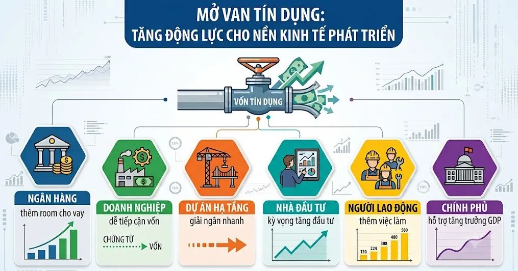 Nới "van" t&iacute;n dụng: Doanh nghiệp th&ecirc;m cơ hội tiếp cận vốn, th&uacute;c đ&acirc;y tăng trưởng- Ảnh 1.