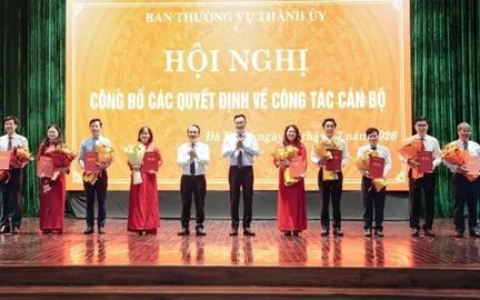 Đà Nẵng: Công bố quyết định về công tác điều động tổ chức cán bộ. Ảnh: Thành Uỷ Đà Nẵng