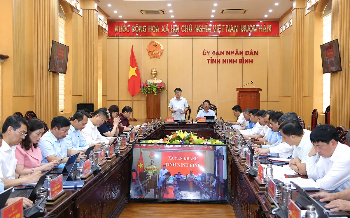 Quang cảnh phiên họp đánh giá tình hình phát triển kinh tế - xã hội 6 tháng đầu năm. Ảnh: BNB