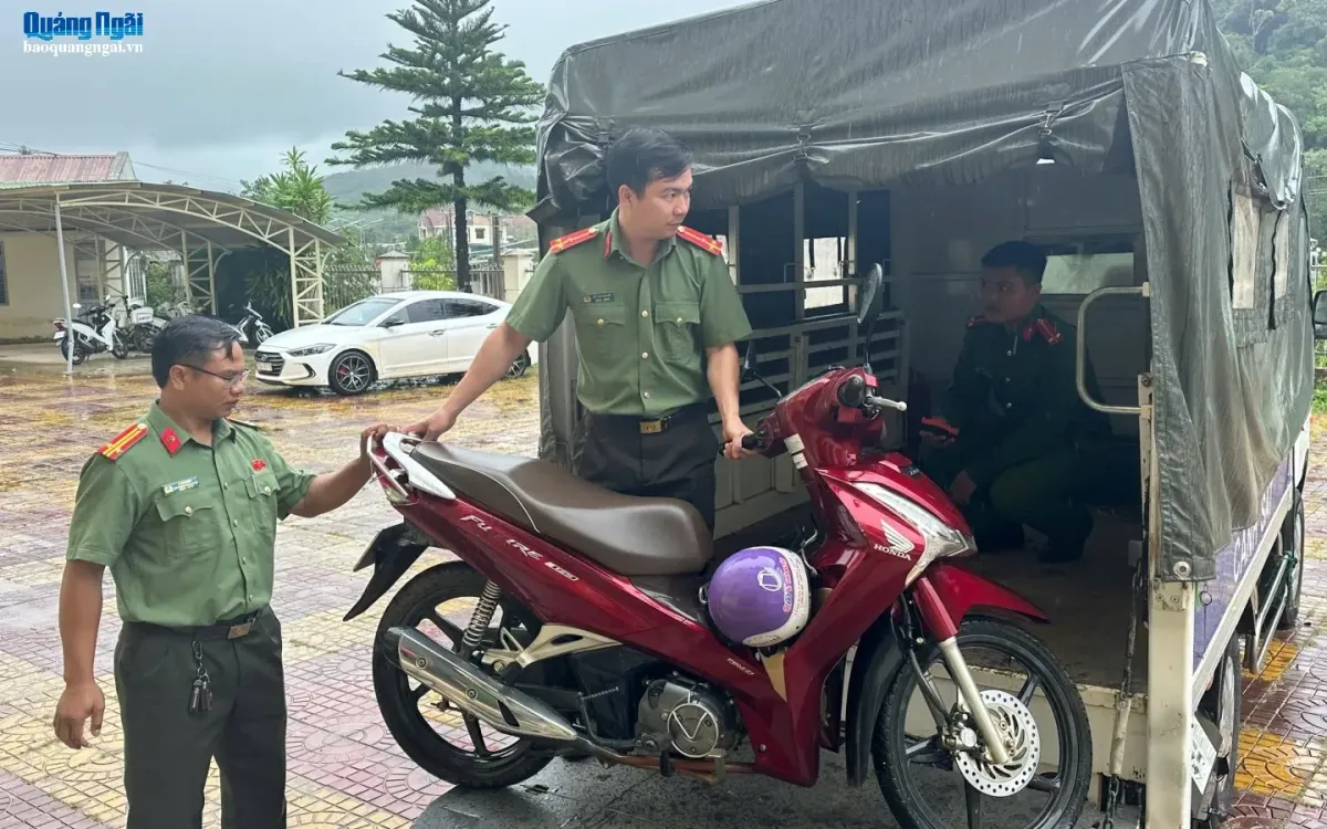 Xe máy của ông P.Đ.T được tìm thấy. 