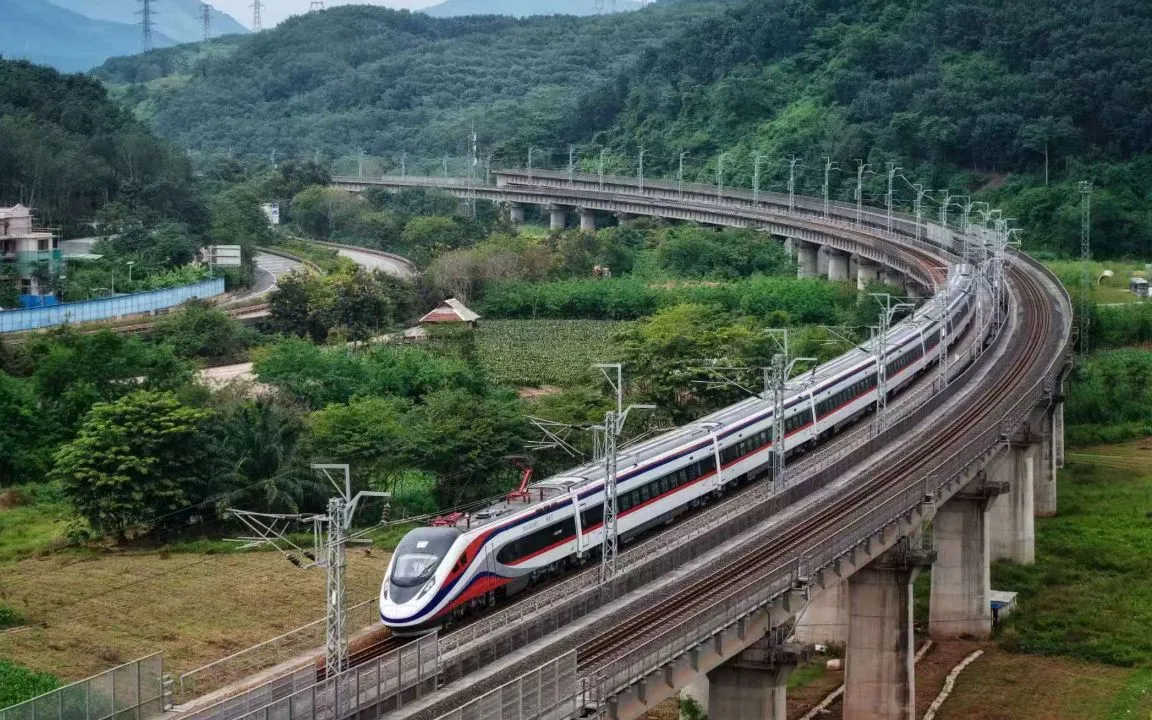 Tuyến đường sắt Trung Quốc - Lào (Ảnh: Tập đoàn Đường sắt Trung Quốc)