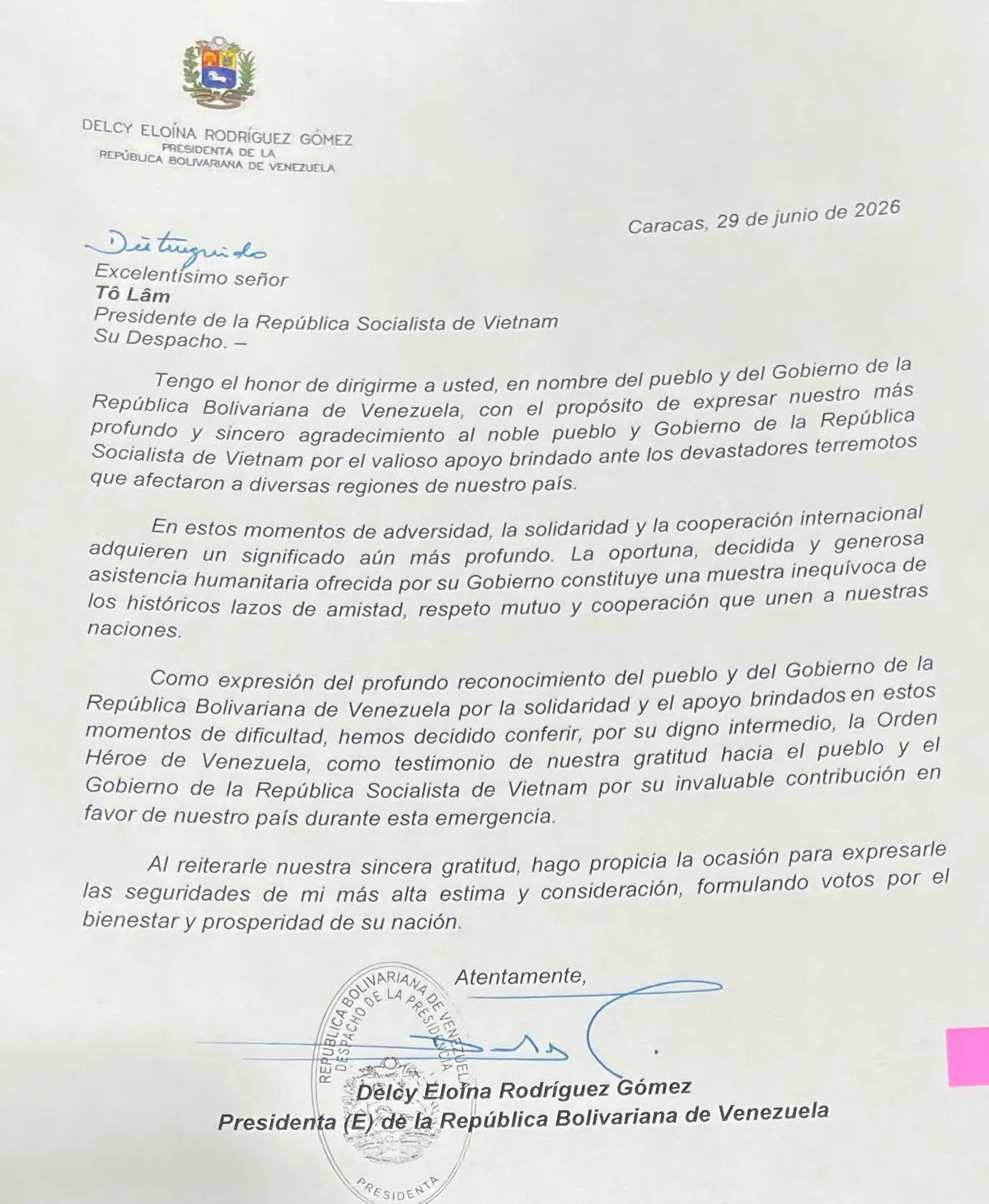 Venezuela cảm kích sâu sắc trước sự hỗ trợ của Đoàn cứu nạn, cứu hộ Việt Nam - Ảnh 2.