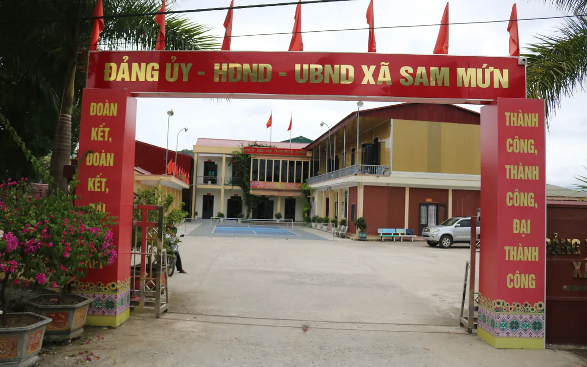 Trụ sở làm việc của Đảng ủy, HĐND, UBND xã Sam Mứn, tỉnh Điện Biên. Ảnh: Quốc Hưng