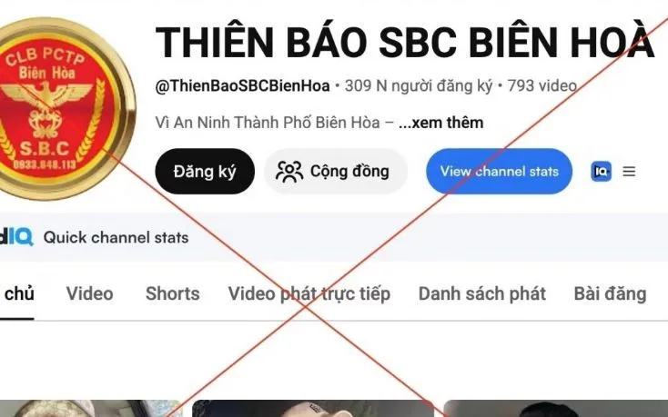 Công an TP Đồng Nai bắt giam chủ kênh youtube “Thiên Báo SBC Biên Hòa”.