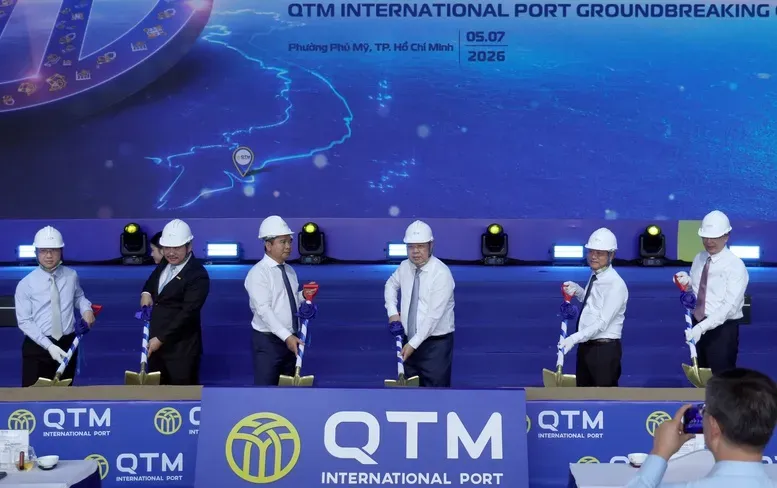 Khởi c&ocirc;ng Cảng quốc tế QTM gần 6.900 tỷ đồng, tăng động lực ph&aacute;t triển logistics ph&iacute;a Nam- Ảnh 1.