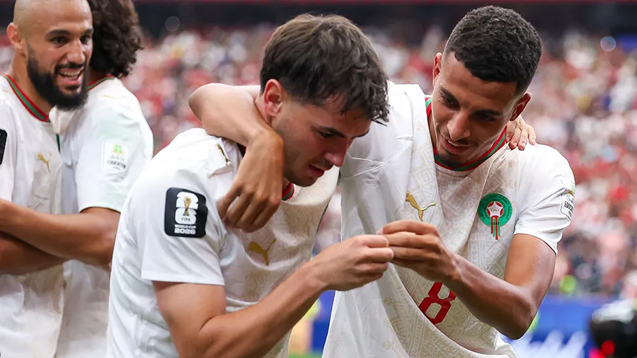Morocco thắng thuyết phục Canada, trở thành đội đầu tiên giành vé vào tứ kết World Cup 2026- Ảnh 1. Morocco thắng thuyết phục Canada, trở thành đội đầu tiên giành vé vào tứ kết World Cup 2026- Ảnh 1.