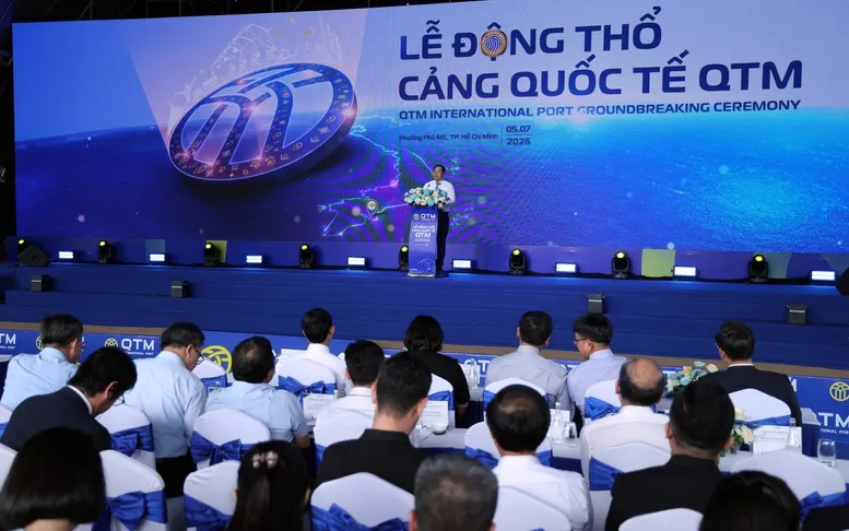 Phó Thủ tướng Thường trực Phạm Gia Túc dự lễ khởi công dự án cảng biển thuộc Cụm cảng nước sâu Cái Mép - Thị Vải - Ảnh 2.