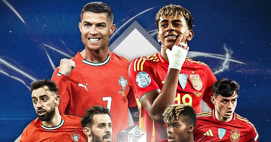 Đại chiến bán đảo Iberia: Ronaldo đối đầu Yamal, Bồ Đào Nha quyết ngăn bước Tây Ban Nha- Ảnh 1. Đại chiến bán đảo Iberia: Ronaldo đối đầu Yamal, Bồ Đào Nha quyết ngăn bước Tây Ban Nha- Ảnh 1.