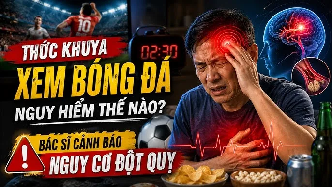 Chuyên gia cảnh báo nguy cơ đột quỵ khi xem bóng đá quá căng thẳng- Ảnh 1. Chuyên gia cảnh báo nguy cơ đột quỵ khi xem bóng đá quá căng thẳng- Ảnh 1.