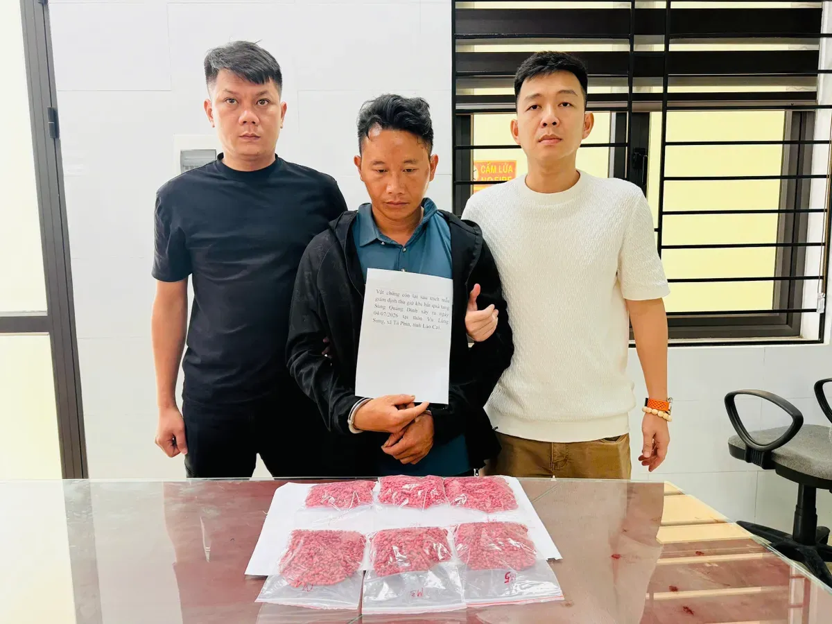 Triệt phá đường dây ma túy liên tỉnh, Công an Lào Cai thu giữ 11.600 viên ma túy tổng hợp- Ảnh 1. Triệt phá đường dây ma túy liên tỉnh, Công an Lào Cai thu giữ 11.600 viên ma túy tổng hợp- Ảnh 1.