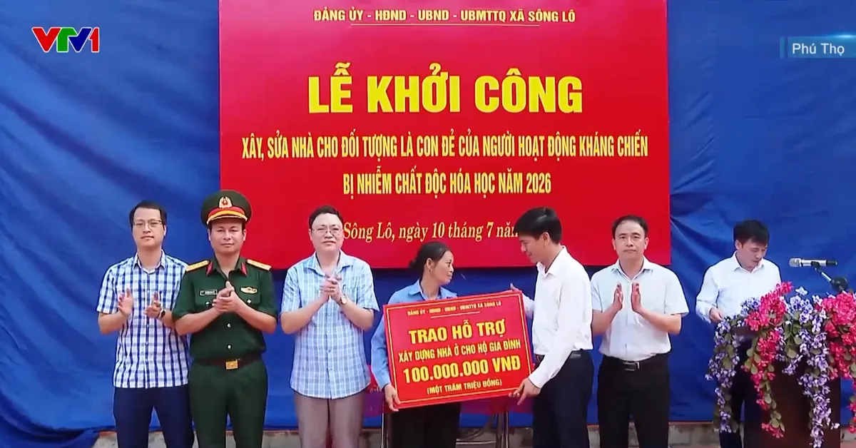 Phú Thọ khởi công xây mới, sửa chữa nhà cho con đẻ của người hoạt động kháng chiến nhiễm chất độc hóa học - Ảnh 1.