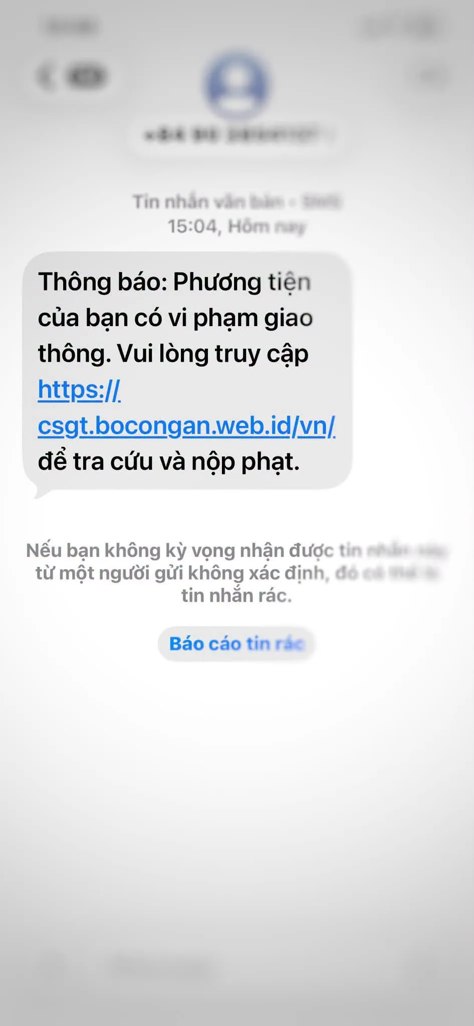 Cảnh giác trước chiêu trò lừa đảo "phạt nguội" qua tin nhắn SMS - Ảnh 1.