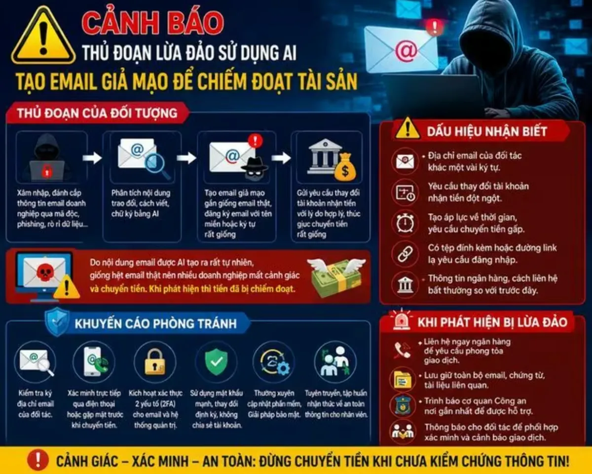 Thủ đoạn sử dụng AI tạo email giả để lừa đảo - Ảnh 1.