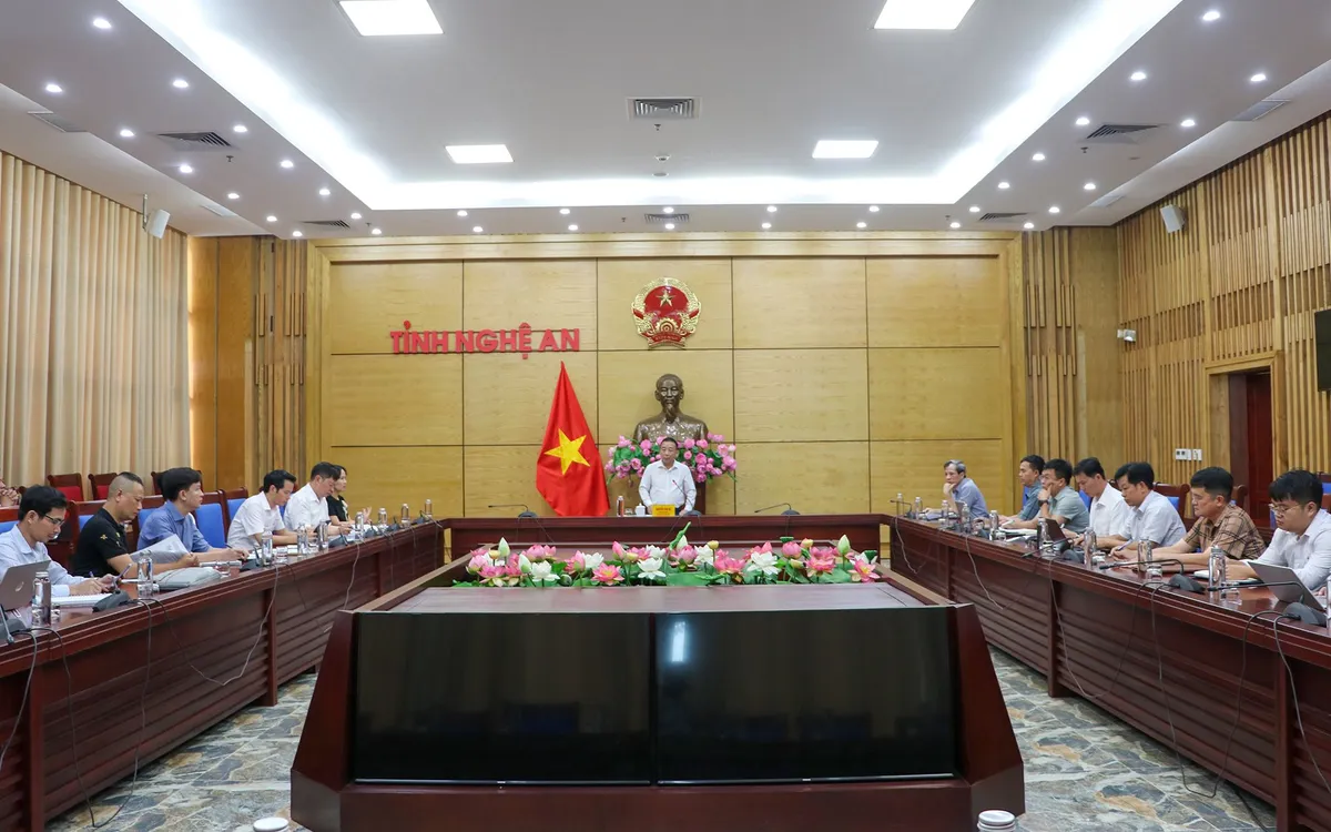 Quang cảnh buổi làm việc. Ảnh UBND Nghệ An.