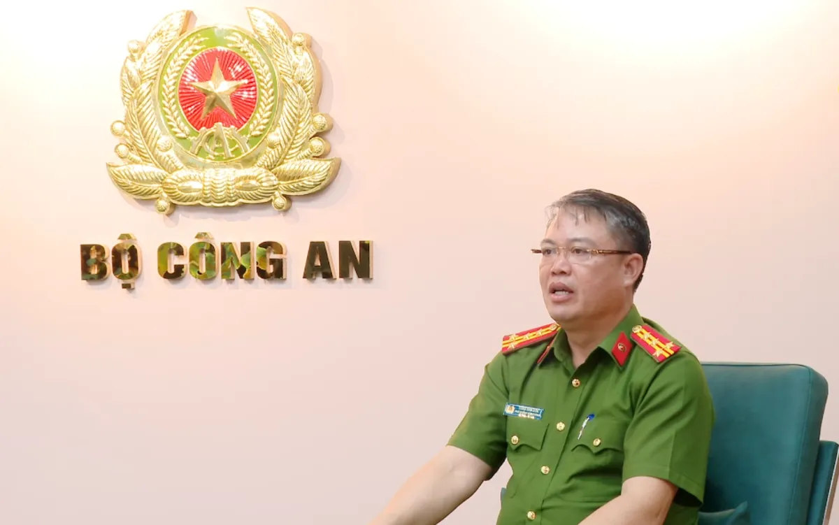 Đại tá Tống Như Sơn, Phó Chánh Văn phòng Cơ quan Cảnh sát điều tra (Bộ Công an) thông tin về kết quả điều tra ban đầu các sai phạm tại hệ thống Nha khoa Thẩm mỹ Đại Nam. (ảnh: Bộ Công an)