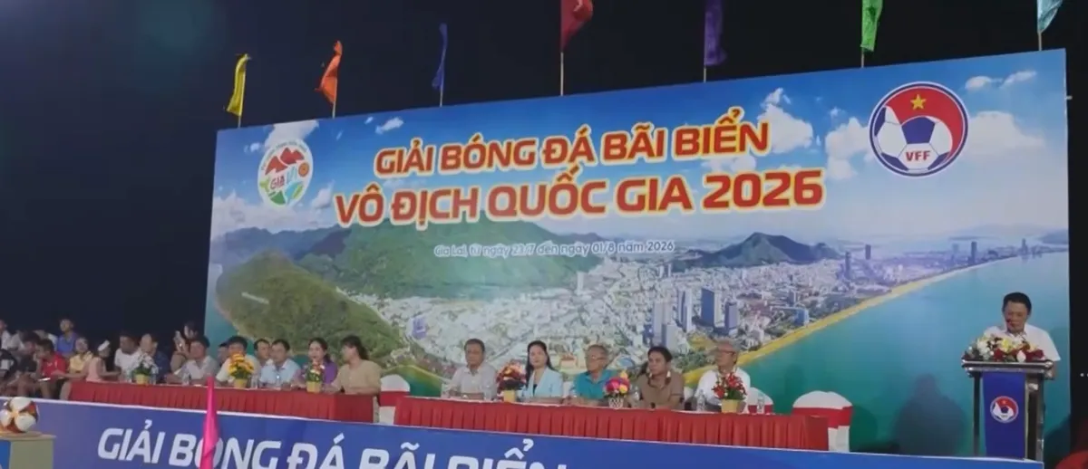 Khai mạc giải b&oacute;ng đ&aacute; b&atilde;i biển v&ocirc; địch quốc gia 2026- Ảnh 2.