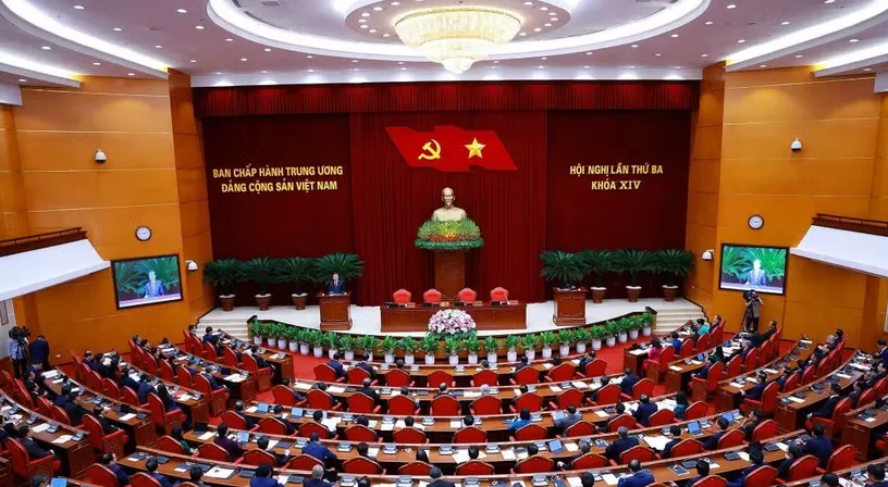 Cơ quan Đảng ủy c&aacute;c cơ quan Đảng Trung ương th&ocirc;ng b&aacute;o nhanh kết quả Hội nghị Trung ương 3 - Ảnh 1.