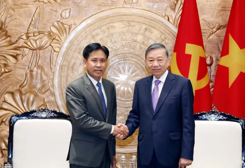 Hợp t&aacute;c tư ph&aacute;p l&agrave; trụ cột quan trọng trong quan hệ Việt Nam - L&agrave;o - Ảnh 1.
