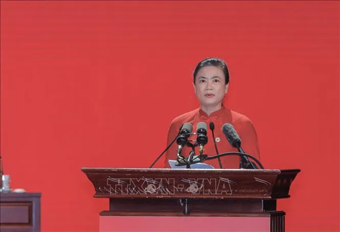 B&agrave; Đỗ Thị Thu Thảo t&aacute;i đắc cử Chủ tịch Trung ương Hội Chữ thập đỏ Việt Nam kh&oacute;a XII - Ảnh 1.