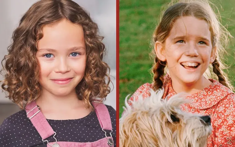 Hai diễn viên đóng vai Laura Ingalls của 2 bản phim. (Ảnh: Netflix/NBC)