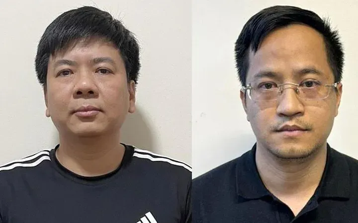 Bị can Nguyễn Ngọc Thủy (trái) và Đặng Văn Hiển (phải). (Ảnh: Bộ Công an)