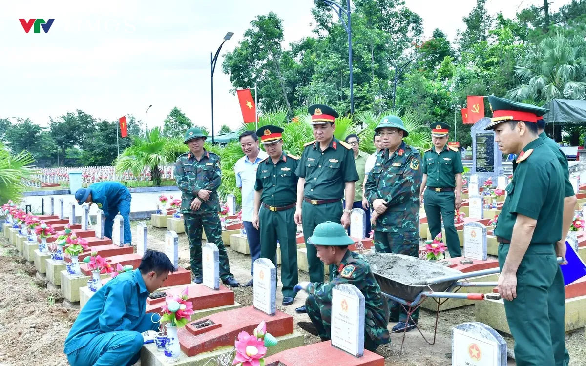 Nghĩa trang Liệt sĩ Đô Lương có 1.308 phần mộ liệt sĩ chưa xác định được thông tin. Ảnh Bộ CHQS Nghệ An.