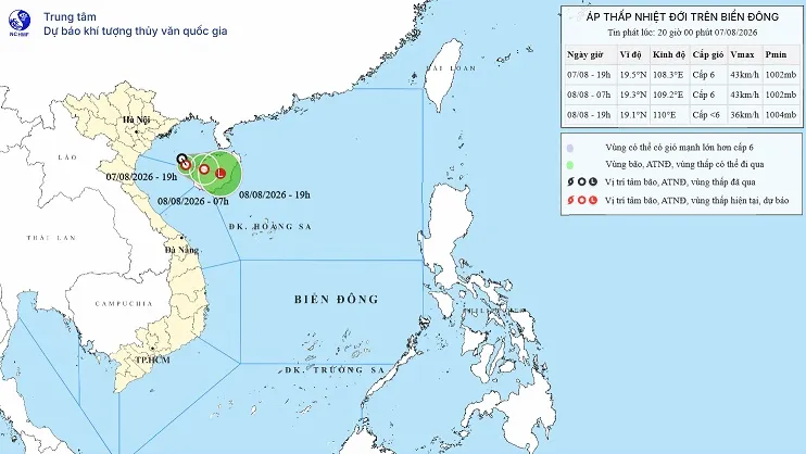 Áp thấp nhiệt đới không đi vào đất liền nước ta - Ảnh 1.